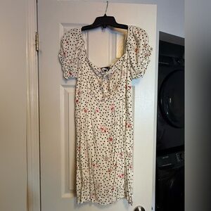 Minkpink Polka Dot Peasant Dress